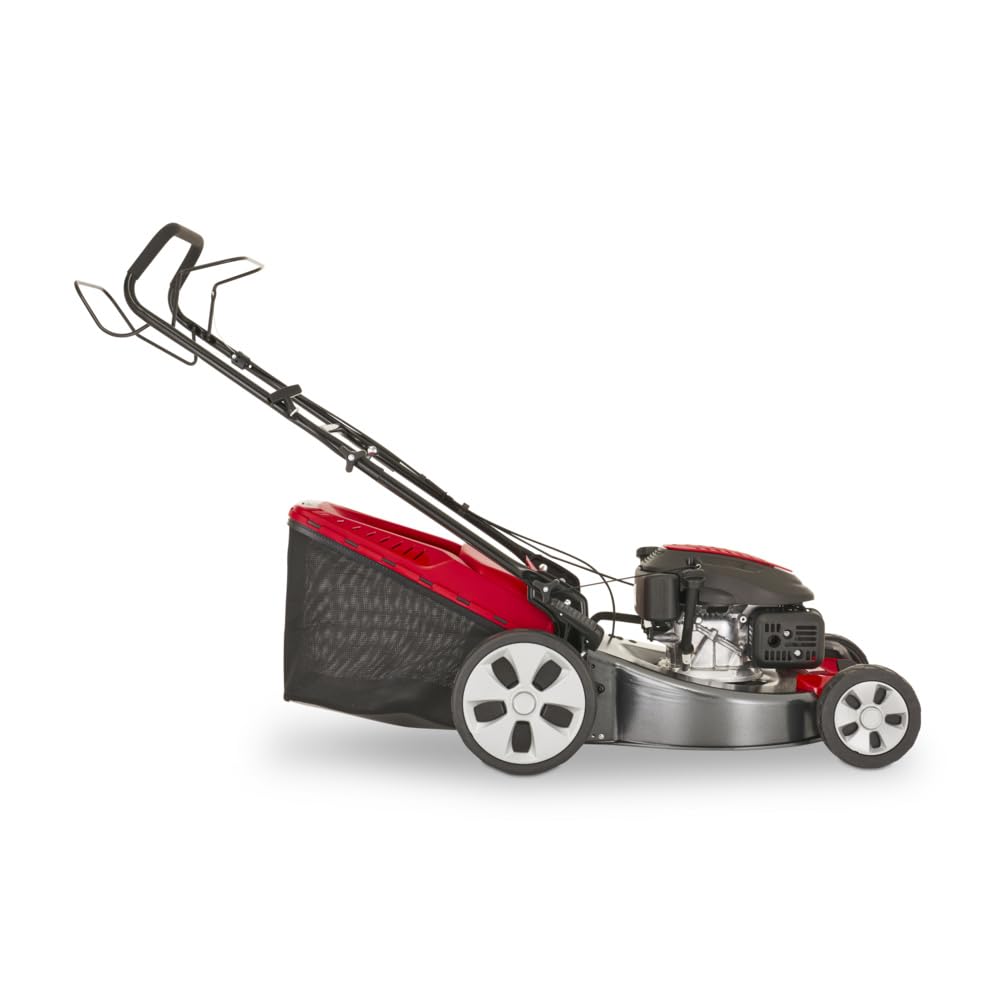 Mountfield Tosaerba a Benzina Semovente SP53 a, 166 cc, 51 cm – Regolazione Altezza Centralizzata, Funzione Mulching, Manubrio Pieghevole – Per Giardini fino a 650 m²