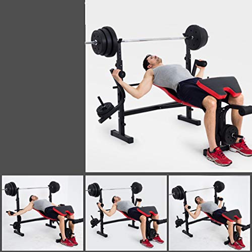 Toe Multifunctional Weightlifting Bench With Chest Expansion Press Bench Squat Rack Height Adjustable Folding Dumbbell Bench Strength Training Workout Bench Indoor Home Gym #TOP1