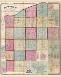 1857 Farm Line Map of Lorain County Ohio Elyria (Size: 22' x 28')