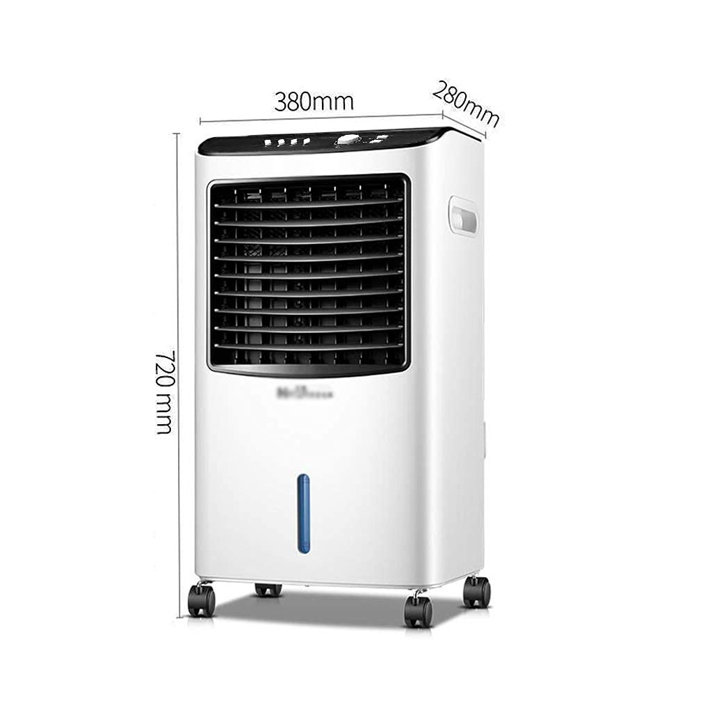 Raffrescatore Evaporativo, Condizionatore Evaporativo Portatile, Silenzioso, 380 m³ H, Umidificatore a Nebbia, Camera, unità 3 in 2, con Ruote per Camera da Letto e Ufficio (Vassoio del Ghiaccio)