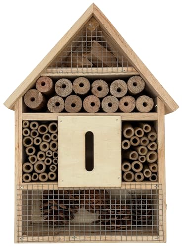 Bambelaa! Hotel para insectos pequeño hotel para insectos casa jardín para colgar Hummelhotel de madera nido