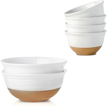 Hasense Serving & Soup Bowl Set, 60 OZ Salad Bowl, 4-Piece 40 OZ Bowls