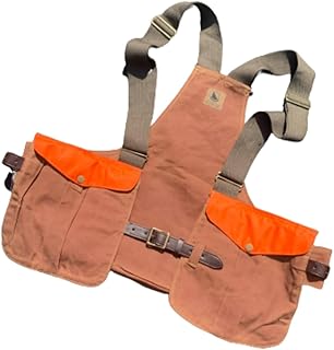 Dragoon Unlimited Classic Hatari Hunter Orange Upland Safari Waxed Cotton Tin Cloth Game Hunting Vest