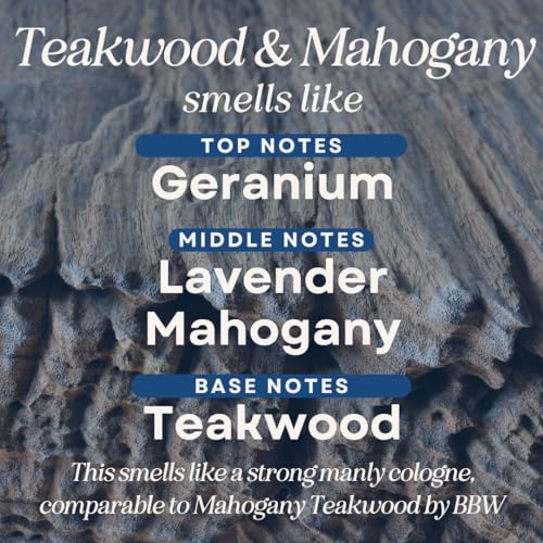 CANDECraftCo 1 Fl oz Fragrance Oils for Aromatherapy, Essential Oils for Home Diffusers, DIY Candle and Soap Making, DIY Scented Products (1 oz, Teakwood & Mahogany)