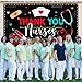 Tudomro Nurse Party Decorations Nursing Themed Backdrop Banner Ideal for Doctors Day Nurse Graduation Party, 73 x 43 Inch(Black)