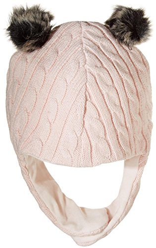 Magnificent Baby Baby Girls' Magnetic Pink Cable Knit Aviator Cap, 6-12 Months