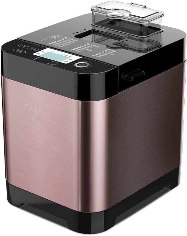 Stainless Steel Bread Machine 3 Loaf Sizes Crust Colors, Gluten-Free Setting Reserve Keep Warm Set