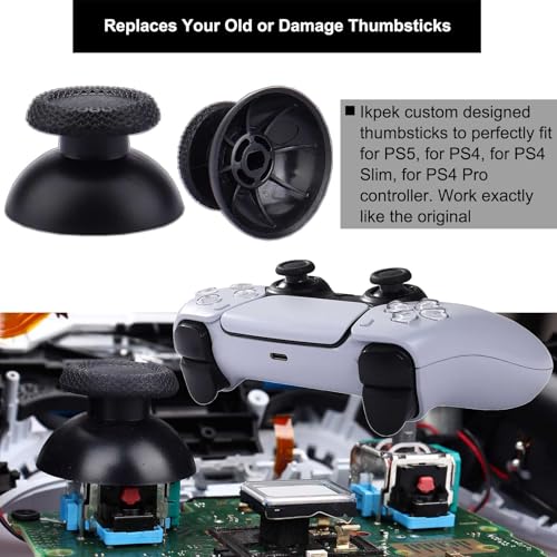 Image of 6 Pack Joystick Replacement for PS5 Controller, 3D Analog Sensor Module Thumb Sticks Replacement Part with Thumbsticks Repair Screwdriver Kit for PlayStation 5 DualSense Controller