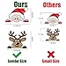 VEYLIN 6 Sheets 300 Pcs Christmas Window Clings, Snowflake Reindeer Santa Claus Window Stickers for Christmas Window Descoration