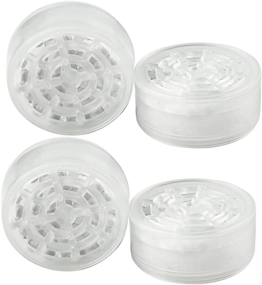 4pcs Shower Head Replacement Filter Cartridge - Chlorine & Flouride Shower Filter and Reduces Dissolved Solids - Hard Water Filter for Water Softener Shower Head