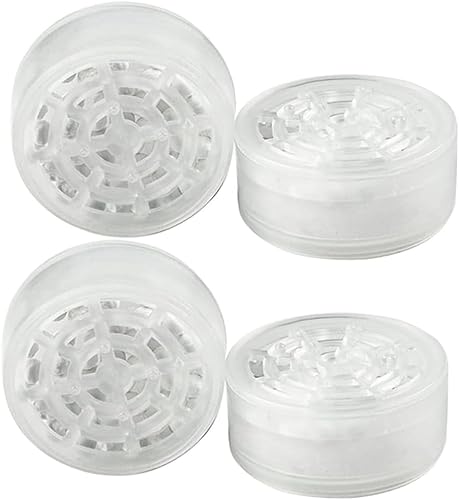 4 cartuchos de filtro de repuesto para cabezal de ducha, filtro de ducha de cloro y fluoruro y reduce los sólidos disueltos, filtro de agua dura