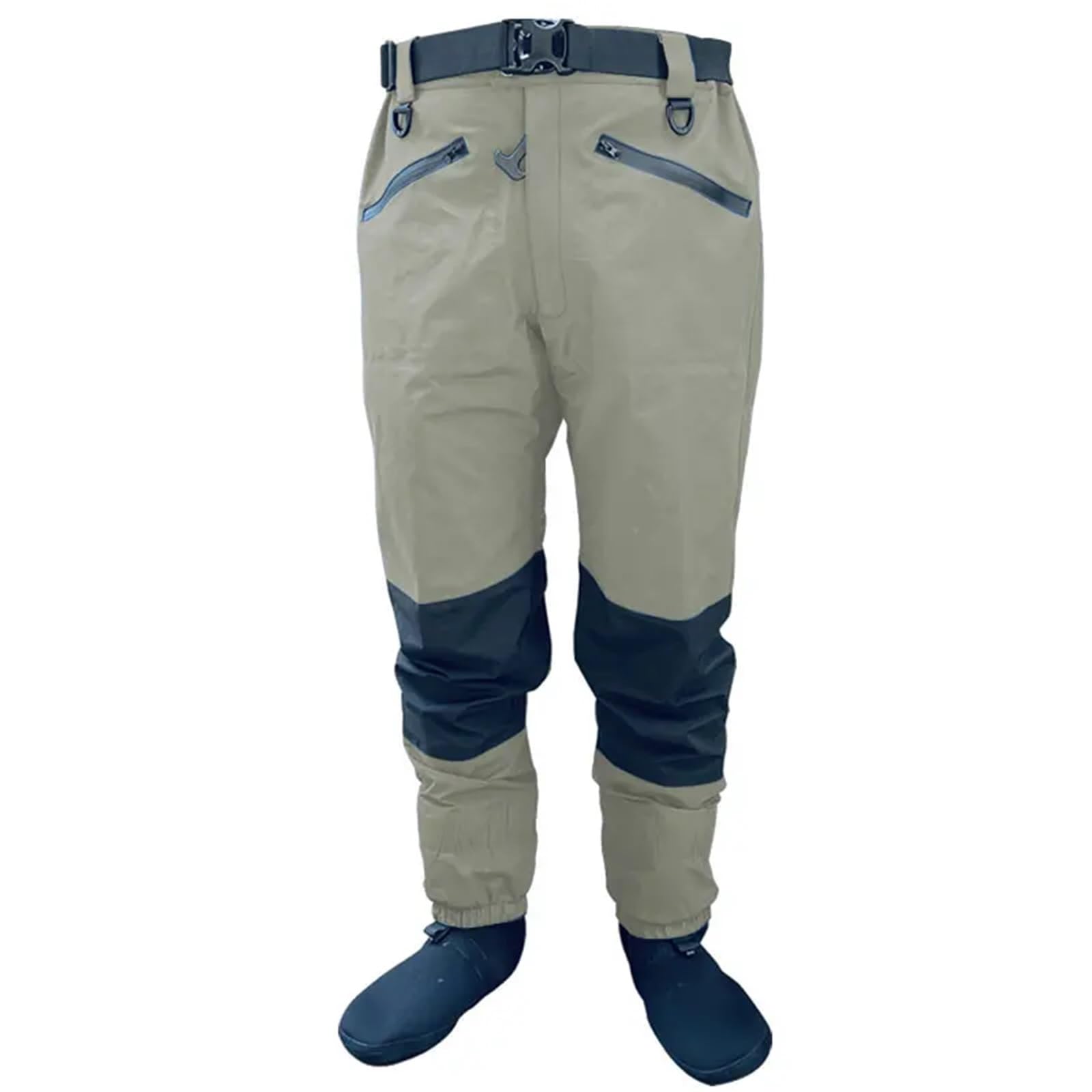 Wathose Herren Taille Stockingfoot Wader 4-lagige wasserdichte, atmungsaktive Wathose, langlebig for Fliegenfischen, Jagd, Kajakfahren