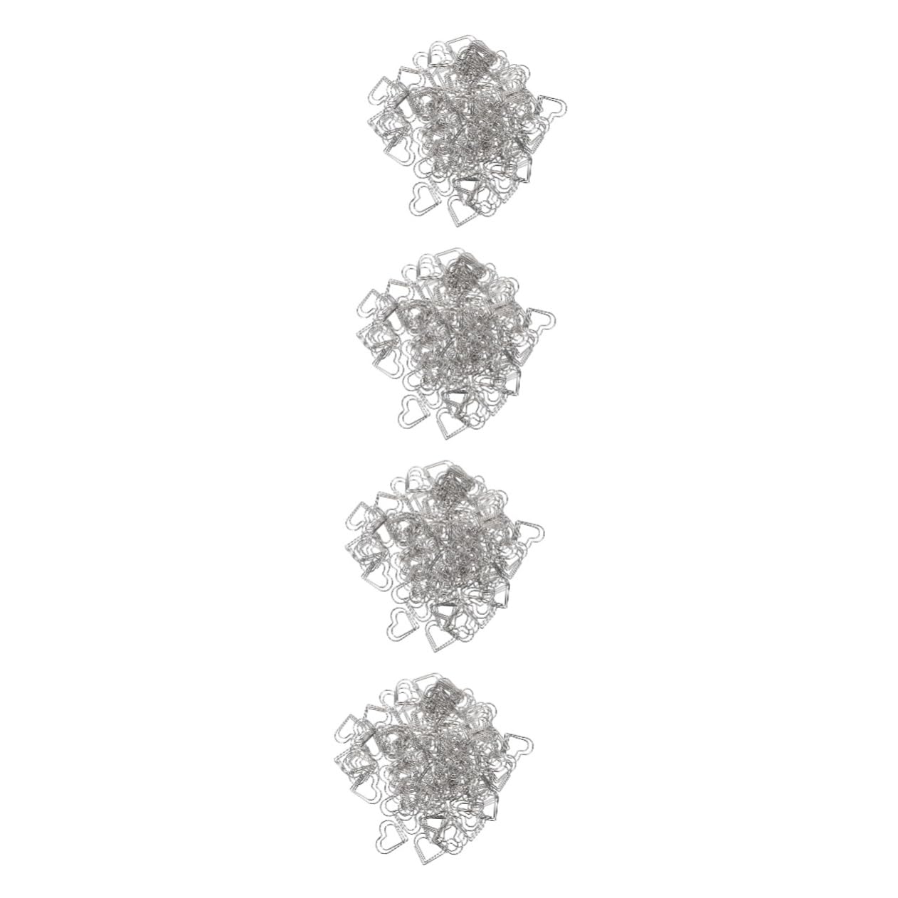 ARTIBETTER 4 Set Graffetta Piccole Clip Di Carta Ufficio Forma Cuori Fermagli Di Carta Cuore Graffette Metalliche Decorative Piccoli Fermagli Per Documenti Metallo Argento 100 Pezzi * 4