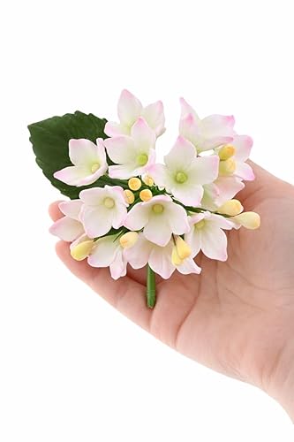 Global Sugar Art Hortensia Blossoms Sugar Cake Flowers Spray BlancoRosa, 4 unidades por Chef Alan Tetreault