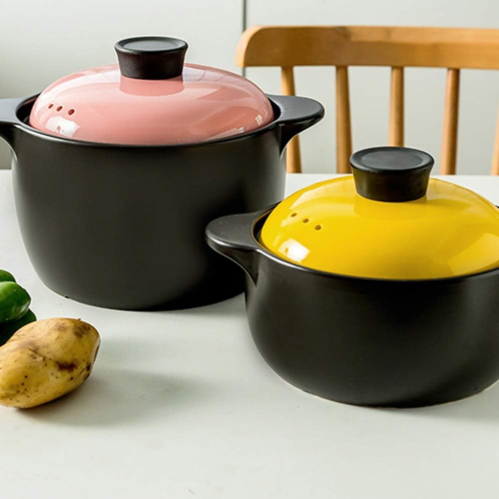 Ceramic Cookware Casserole Cooking Pot Heat-Resistant For Kitchen Stew Cooker