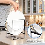 Vertical plate holders, plate organizer for cabinet, for small plates(Black) 1PCS - Image 3