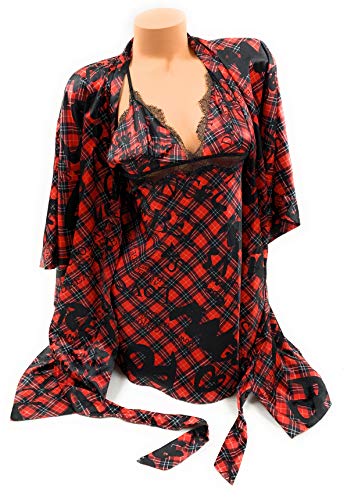 Dream Angels Short Satin Kimono Robe Nightie Bundle Set Of 2. 1 Small Nightie And 1 Robe. #TOP1