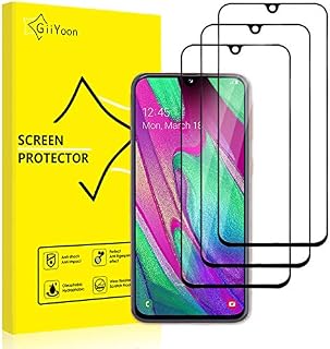 GiiYoon-3 PACK Screen Protector for Samsung Galaxy A40 Tempered Glass [HD Full Coverage] [Easy Installation] [Round Edge] [Scratch Resistant] [9H Hardness] [Bubble Free] Screen Cover Film