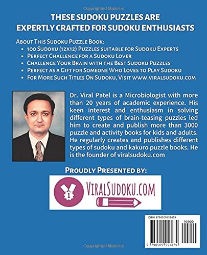 Brave Sudoku 12X12 Puzzle Book: 100 Sudoku 12X12 Puzzles Book Easy to Medium Hard with Solutions : Sudoku One Puzzle per Page Value Pack Puzzle Magazines : Sudoku Challenger image 3
