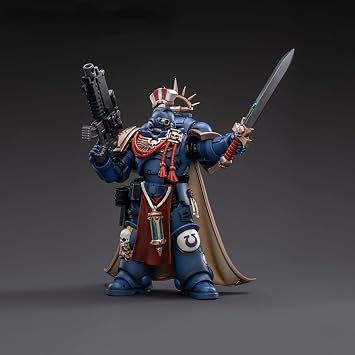Pipigirl Genuine License 1/18 Soldier Action Figures, 4inch Army Military Extreme Warrior Models Kits Ultramarines Primaris Captain Sidonicus