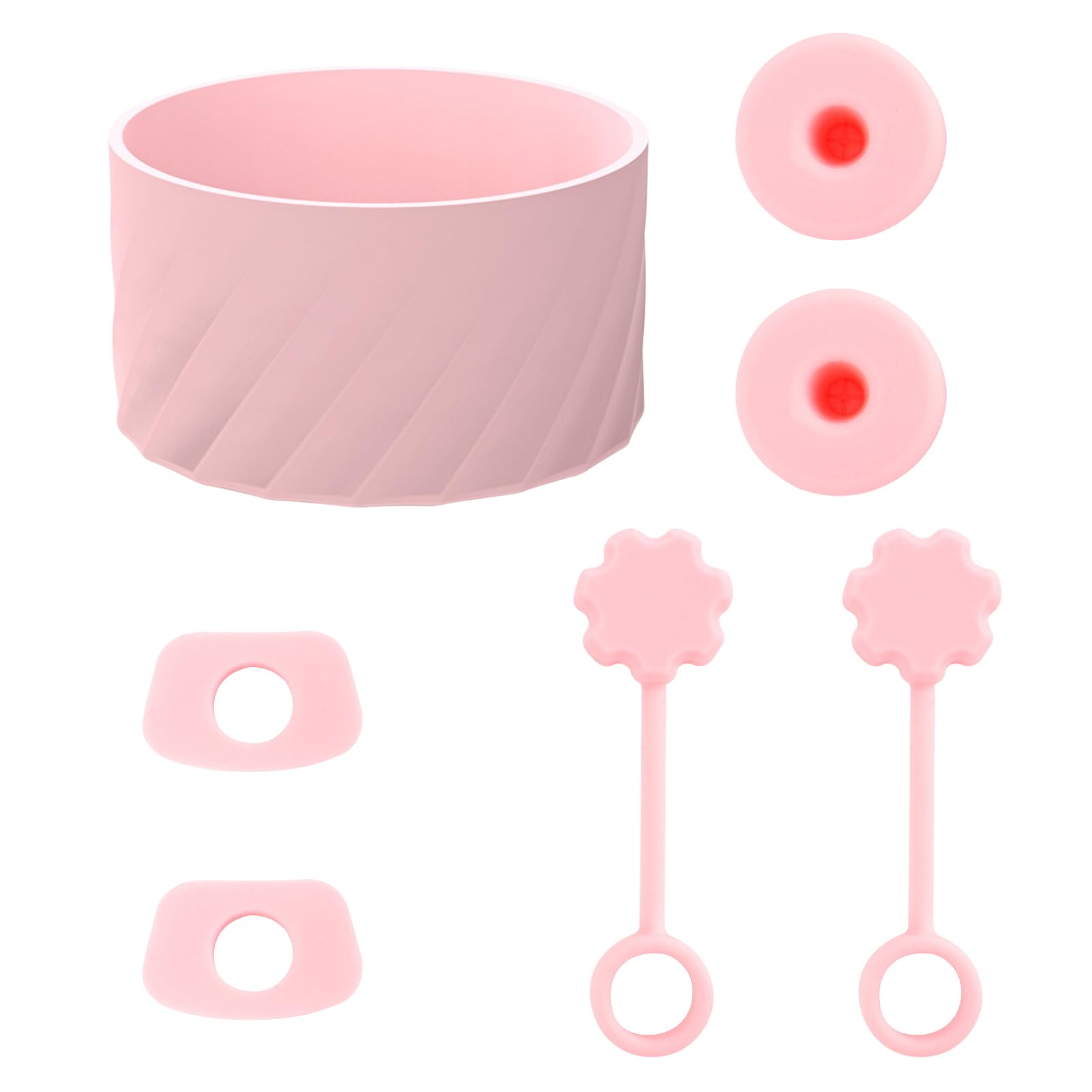 Set di 6 tappi in silicone per Stanley Cup H2.0 40oz/30oz accessori per tazze, inclusi 2 coperchi per cannuccia, 2 tappi quadrati e 2 tappi rotondi (adatti per 2.0
