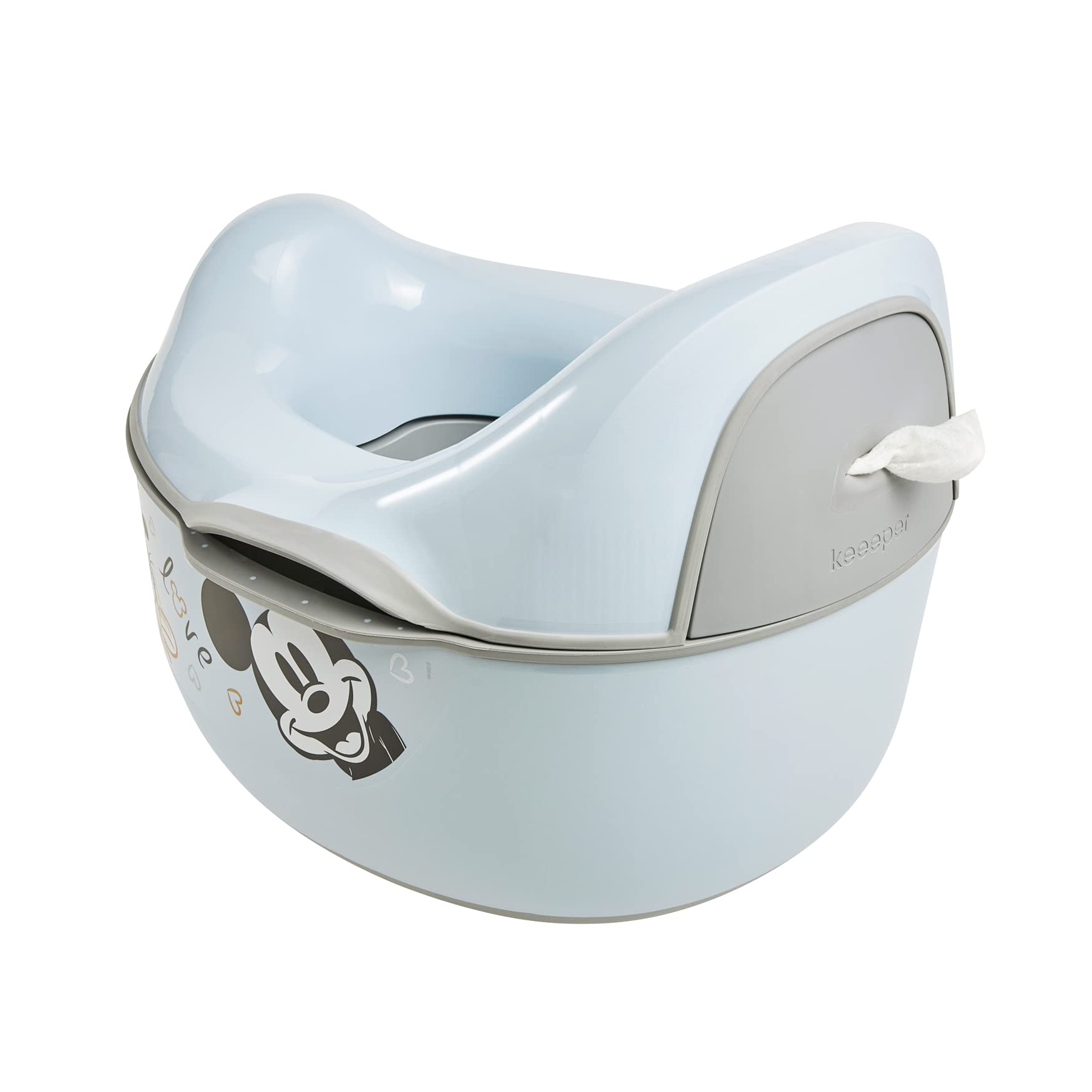 keeeper Vasino Deluxe 4in1 Topolino, Vasino + Seggiolino Riduttore + Sgabello + Porta Salviette Umidificate, Da circa 18 mesi a circa 4 anni, Kasimir, Blu