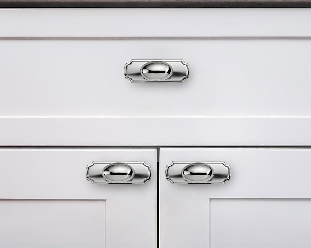 Round Polished Nickel Cabinet Knob - 284+287, 1-3/8 in (35 mm) — KHTUMEWARE