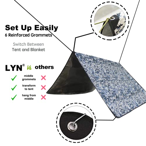 Image of LYN Heavy Duty Emergency Blanket Survival Gear Waterproof Insulated Blanket Emergency Tarp for Camping, Hiking, Bushcraft