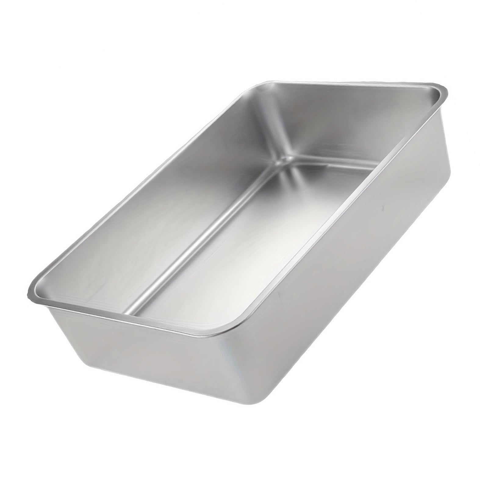 LUCKGONI Stainless Steel Litter Box Cats Rabbits Odors Control Smooth Surfaces Stainless Steel Cats Litter Pans