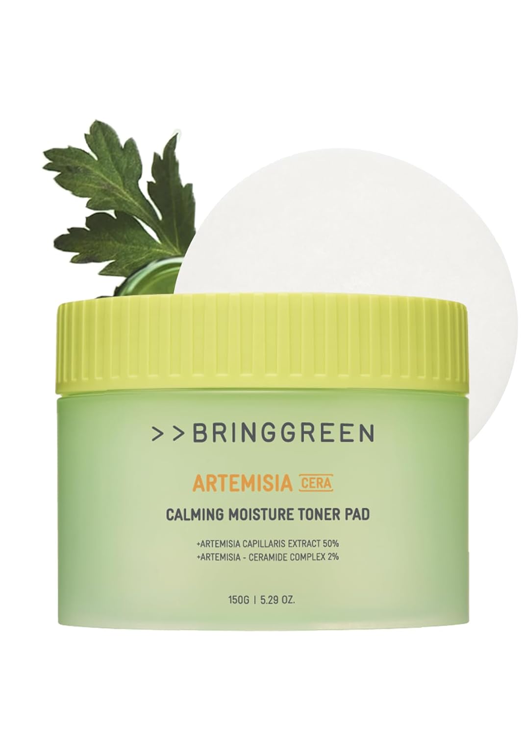 BRING GREEN Artemisia Cera Calming Moisture Toner Pad | Vegan Daily Skincare Routine for Redness Relief, Skin Balancing, Extra Calming, Exfoliating, Mask Sheet Type Toner Pads, 90 Count BRING GREEN Artemisia Cera Calming Moisture Toner Pad | Vegan Daily Skincare Routine for Redness Relief, Skin Balancing, Extra Calming, Exfoliating, Mask Sheet Type Toner Pads, 90 Count