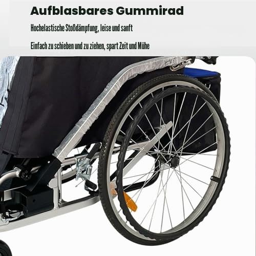 Fahrradanhänger für Erwachsene, zusammenklappbar, Aluminium, Rollstuhlwagen mit Universalkupplung zum Einkaufen Sport & Freizeit