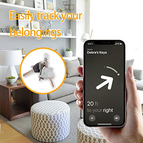 Image of Leather Keychain Case Holder Compatible with Apple AirTag, GPS Airtag Keychain Finder Tracker with Key Ring, Anti-Scratch Protective Air Tag Cover | Leather