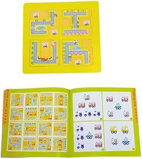 بازل لغز المتاهة ، لعبة تعليمية لتنمية مهارات التفكير لدى الأطفال الصغار ، أصفر