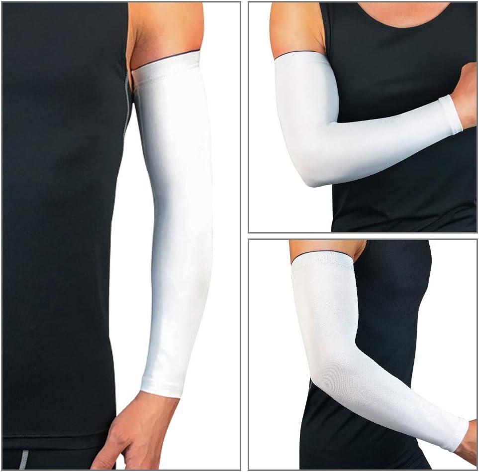 OWIKAR 1 Pair / 2 Pcs Elbow Sleeves, Anti-Slip Compression Arm Sleeves for Cycling, Running, Basketball, Baseball, Football, Volleyball, Outdoor Sports, Elbow Support Arm Sleeves for Men Women