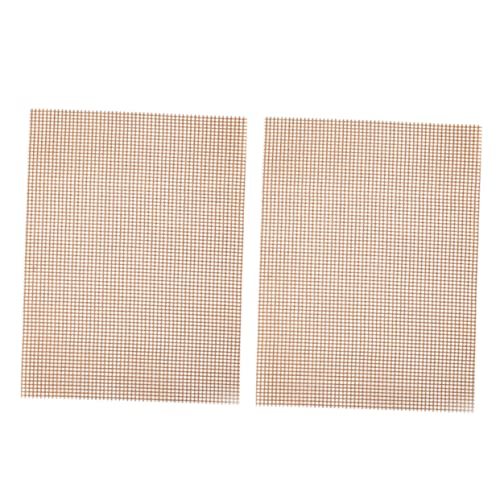 FONDOTIN 2Pcs Portable BBQ Grill Mesh Mat Non Stick Cooking Grill Mat for Grilling Durable and Reusable BBQ Food Mat for Easy Cleaning Grilling