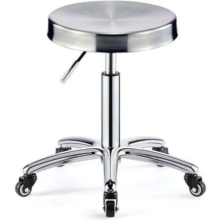 Amazon Co Jp エステスツール ステンレス 高さ45 58cm スツール 丸椅子 座椅子 腰掛け チェア サロンスツール 丸型 昇降 調整 回転 キャスター 診察椅子 ステンレススツール キャスター付き 文房具 オフィス用品