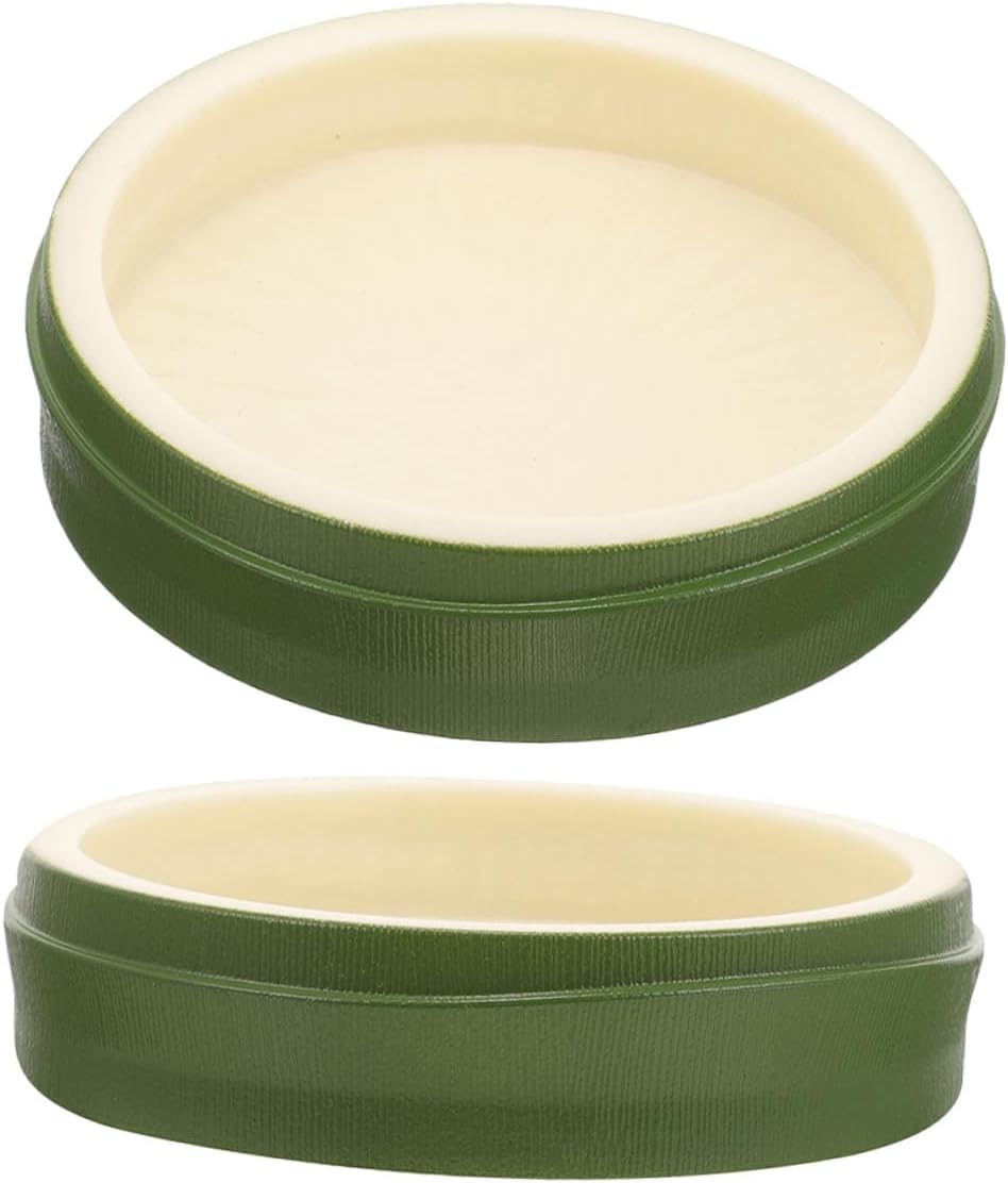 2pcs Reptile Food Dish and Terrarium Water Bowl Set, Small Style Plastic Feeding Bowls for Bearded Dragon, Lizard, Turtle, Snake, and Small Animal Tank Accessories