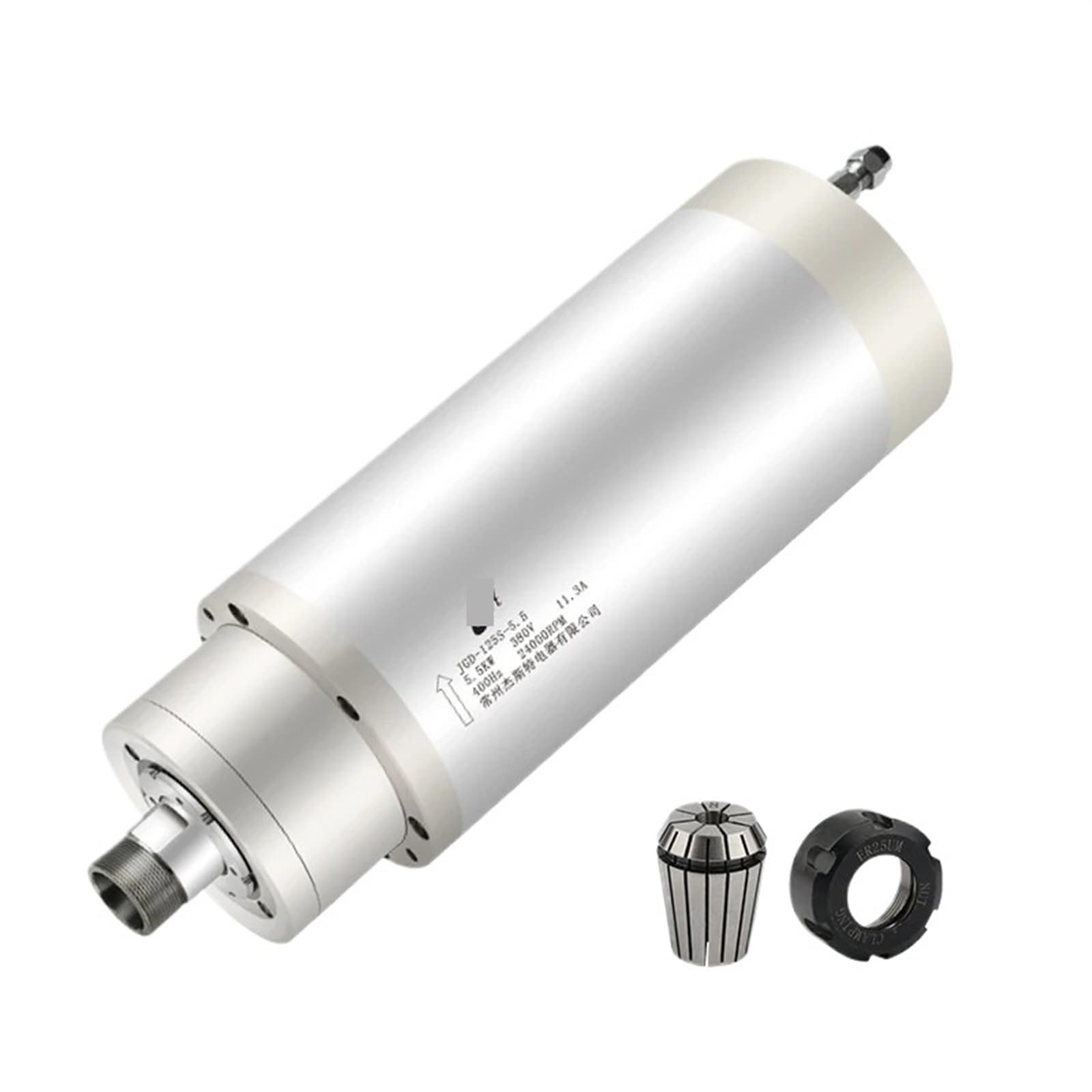 Spindle motor Milling Machine Spindle Motor 5.5kw 220V 380V Water-Cooled Spindle ER25 Chuck D=125mm 24000rpm For Router Wood(5.5kw ER25 380V)