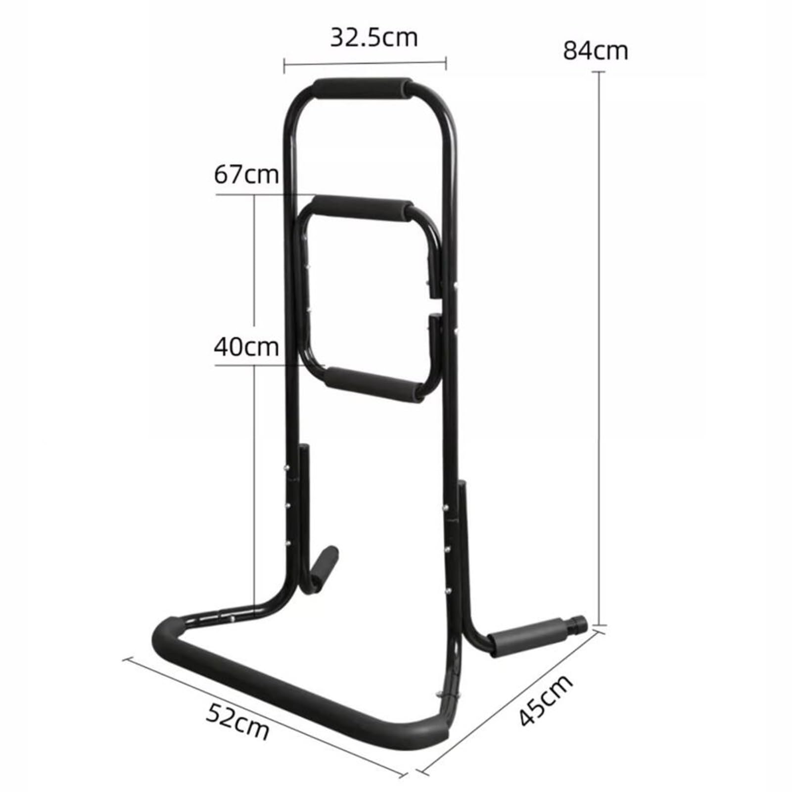 Pomocnik do wstawania, pomoc w wstawaniu z podłogi, urządzenia wspomagające podnośnik krzesełkowy dla seniorów, kanapa, toaleta, pomoce do poruszania (Black One Size)