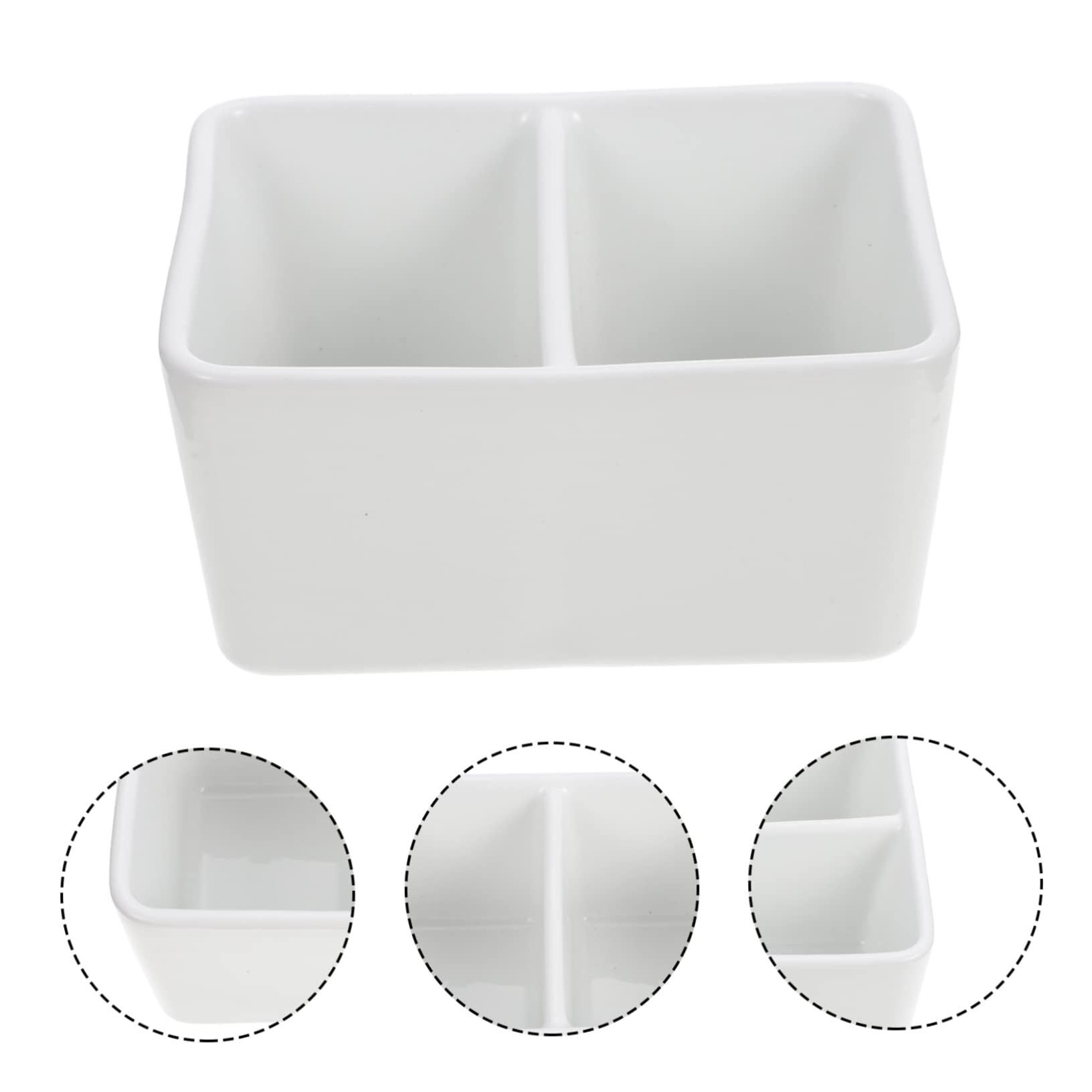 Bandeja de Cerámica de Color Claro para Limpiar Pinceles, Gran Capacidad