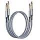 Elebase 6,35mm TRS Gitarrenkabel 1M 2Stück,1/4 Stecker Stereo Instrumentenkabel,Nylon Geflochten 6.3mm Klinke auf 6.3mm Klinke Audio Kabel Lärmschutz für Verstärker Gitarre, Bass, Tasteninstrument