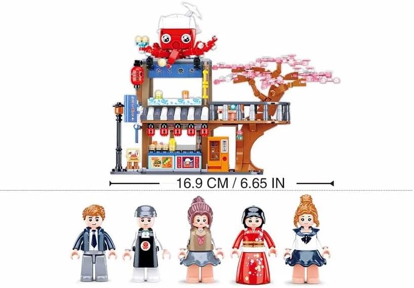 General Jim's Tako Yaki MOC Building Block Set - 548 Pieces of Modular Building Bricks and Accessories