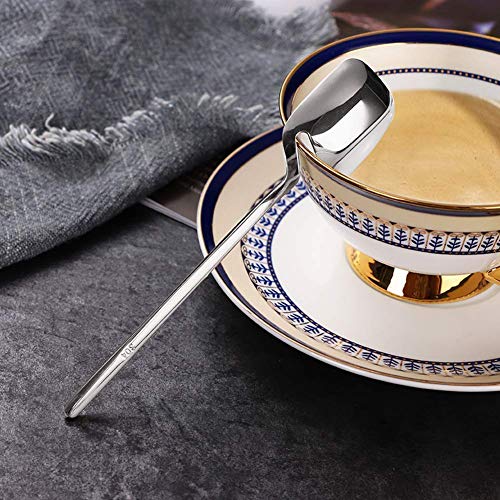 IQCWOOD Demitasse Spoons, Espresso Spoons, 5.6 Inches 18/10 Stainless Steel Mini Spoons Tea Spoons Small Spoons, Coffee Spoons Dessert Spoons Honey Spoons Tiny Spoons for Coffee, Set of 6