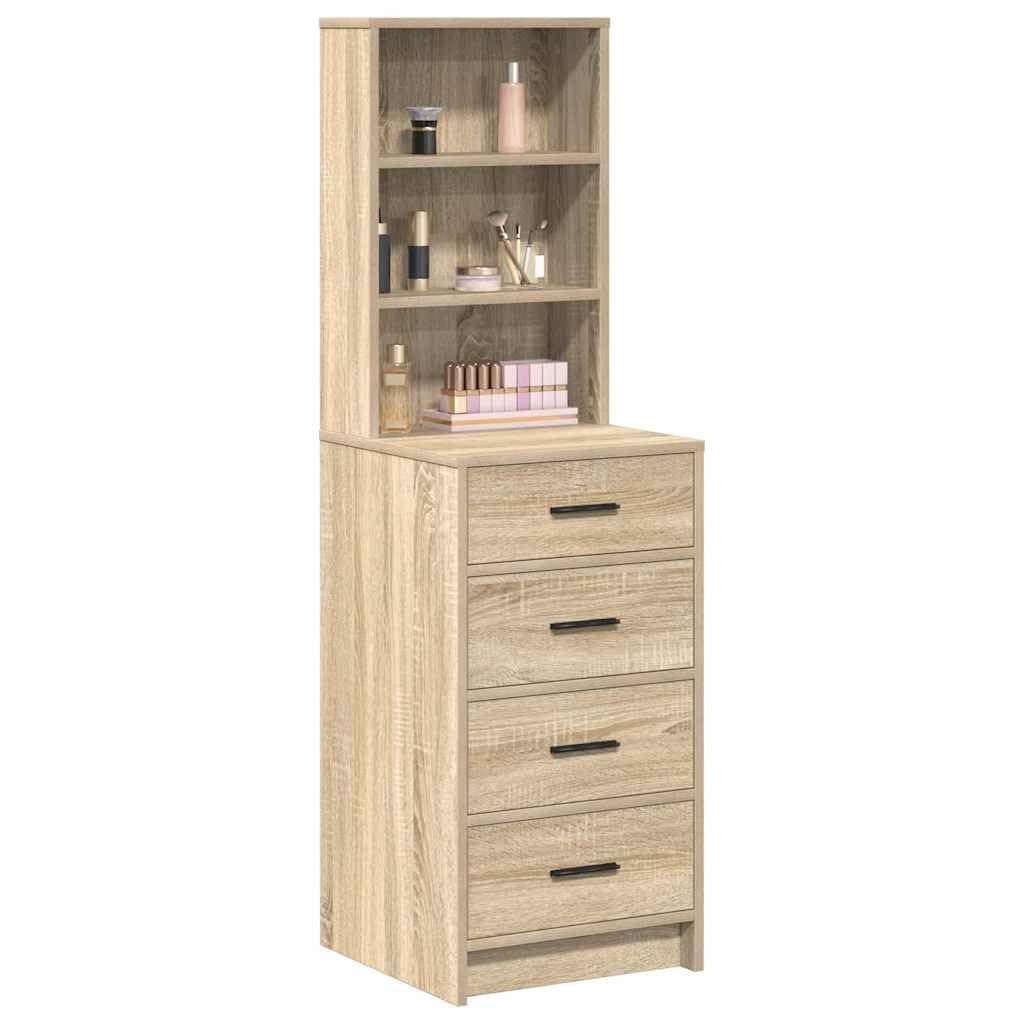 vidaXL Credenza rovere sonoma 40 x 41 x 135 cm Legno ingegnerizzato | Spaio a sufficienza con cassetti e ripiani, Aspetto moderno che si adatta a ogni stile,