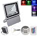 GEROWA Outdoor Security High Powered 100W Waterproof RGB LED Flood Light, Color Changing LED Security Light, 16 Colors & 4 Modes, Remote Control Included, LED Floodlight, Wall Washer Light