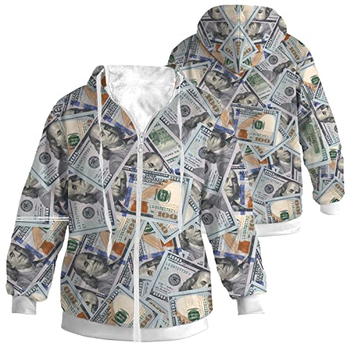 Hoodies for Men Women Winter Jacket Fleece Coat Zip up Warm