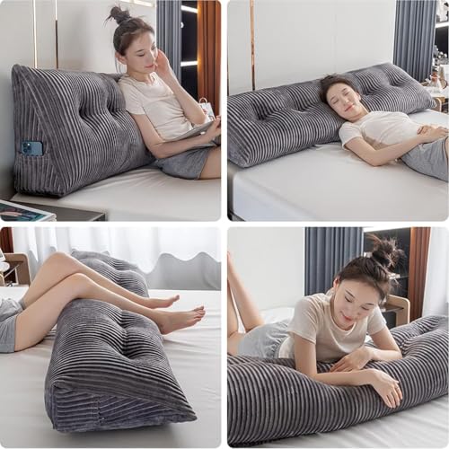Almohada triangular de algodón 180cm ajustable rosa miniatura 4