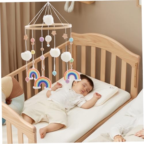 Mobile bébé arc-en-ciel cadeau de naissance avec perles crochet - 3
