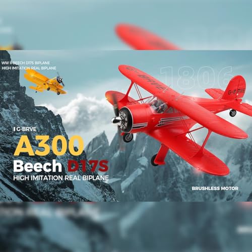 WANENGEDIY Remote Control Airplane for Adults, XK A300 Beech D17S Biplane, 3D 6G 2.4G 4CH Brushless 550mm Wingspan EPP Fixed Wing RC Aircraft Model with Quick Release, RTF - Image 2