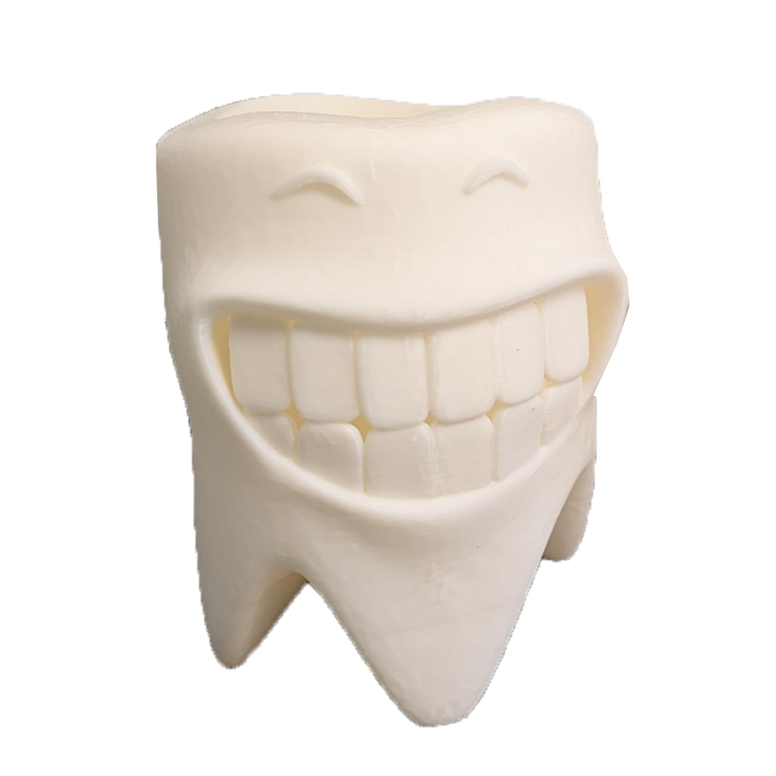 YRQMGSF Gift for Dentists and Nurses Toothbrush Holder Tooth-shaped Ornament Stationery Organiser,White,10cm